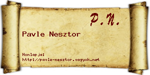 Pavle Nesztor névjegykártya
